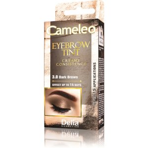 Delia Cosmetics Cameleo - Eyebrow Tint - Dark Brown Colour - Creamy Consistency - Long Lasting
