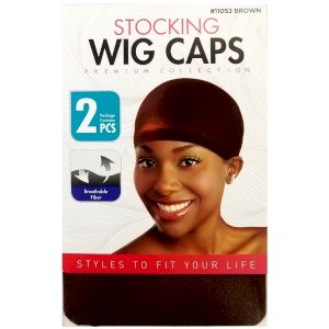 Donna Donna Premium Collection Stocking Wig Cap 2 Pcs - Brown #11052