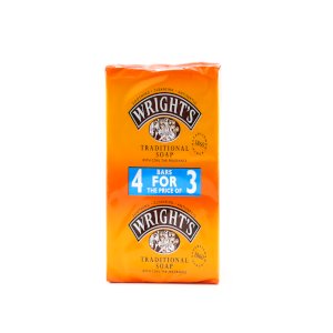 Wright\'s Wrights Traditional Coal Tar Fragrance Antiseptic Cleansing Soap Four Pack