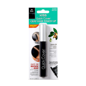 Kiss Kiss Quick Cover Gray Hair Touch Up Brush #50260 BGC04 Jet Black 0.25oz